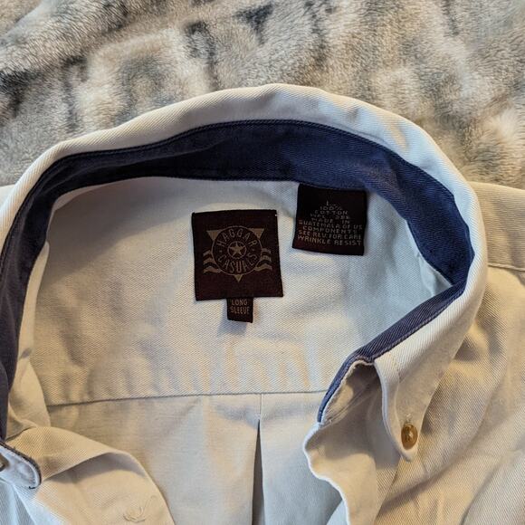 Haggar Men's Casual Long Sleeve Shirt for Men Large Vintage - Picture 4 of 5